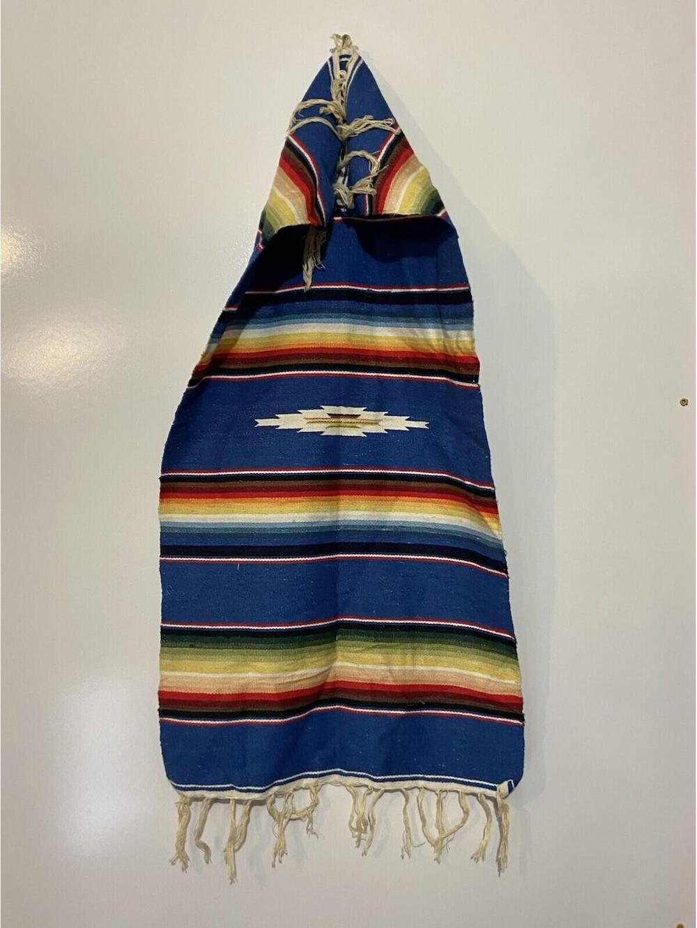 VINTAGE Mexican Serape Wall Hanger Table Runner 32X17